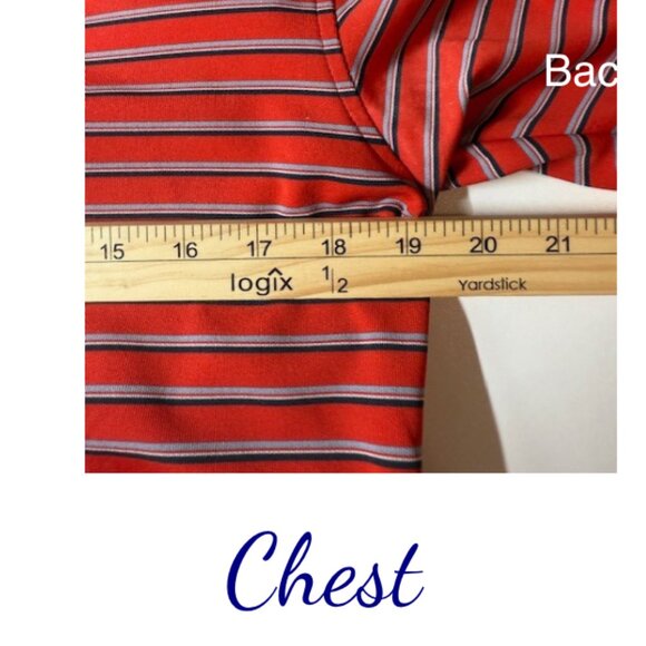 Under Armour Men’s Red Striped Polo Shirt Size Small Golf Active - Picture 5 of 6